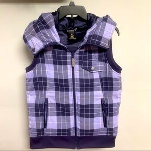 Burton Plaid Hooded Vest